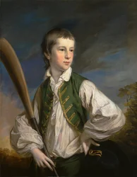 Charles Collyer as a Boy, with a Cricket Bat